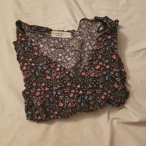 paper crane floral top